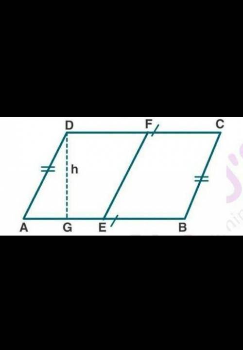 ABCD is a square of side 12 cm. It is formed from two rectangles AEGD and

EBCG. H is a point on AD