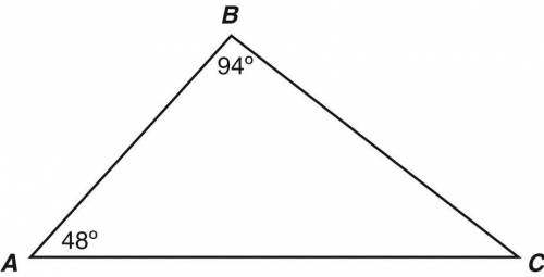 Which is true about this triangle?
