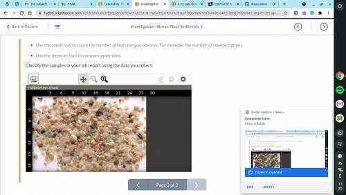 Examine the photographs of sediment samples below 
I need Estimated % B