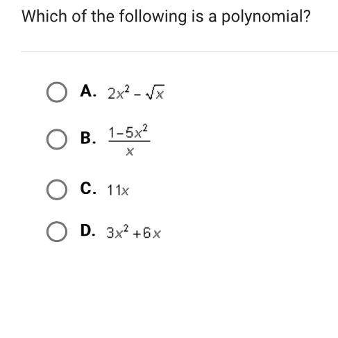 Which of the following is a polynomial?