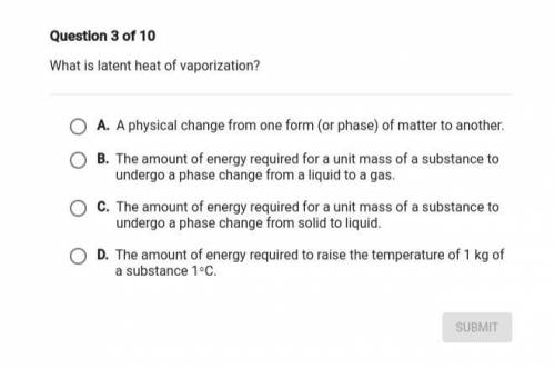 What is latent heat of vaporization?