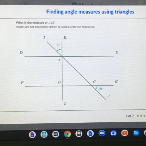 Please help me find the measure of angle x!!??!