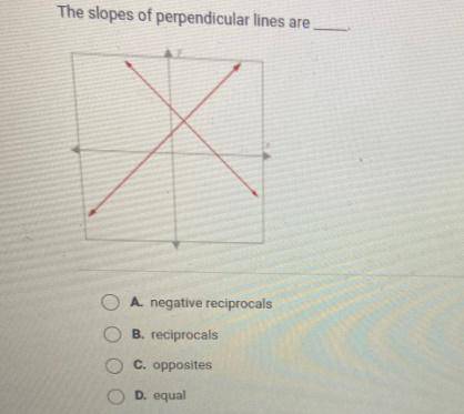 The slopes of the perpendicular lines are ____.