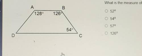 What is the measure of angle D?​
