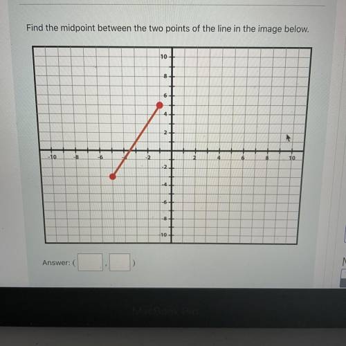 What are the two points in the image and what is the midpoint?