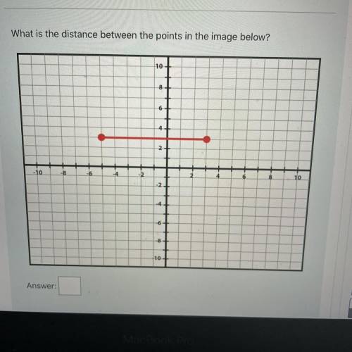 What is the distance in the image below?