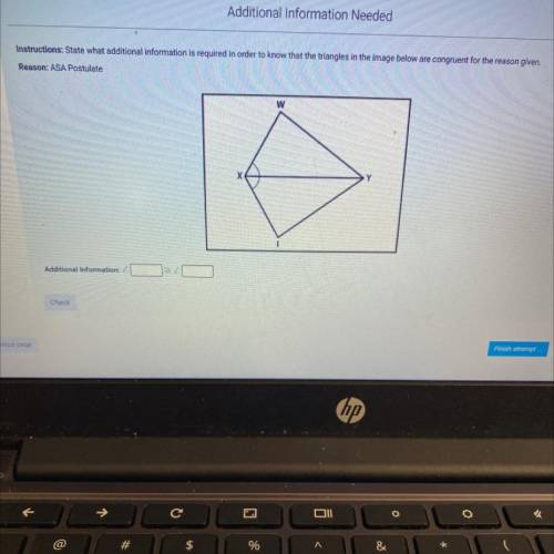 State the additional information is required in order for to know that the triangles in the image b
