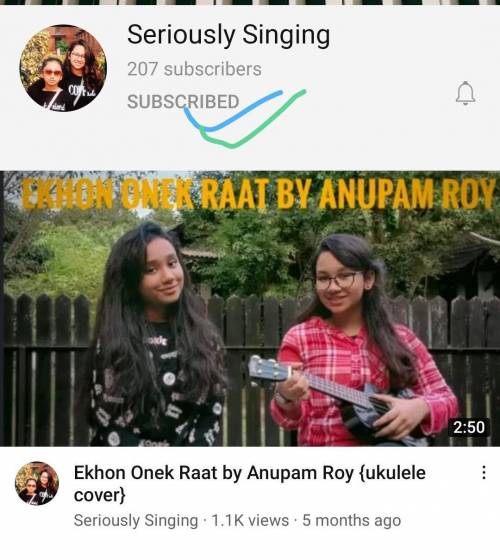 GUYS IM GIVING A LOT OF POINTS TO SUBSCRIBE MY CHANNEL!!! its called 'Seriously singing' would mean