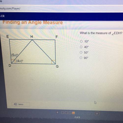 Finding an angle measure