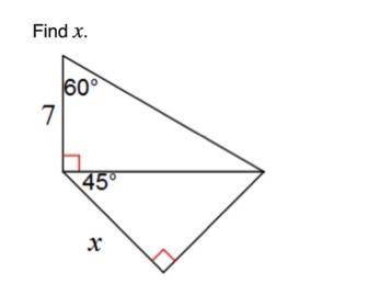 Use the figure to find x
