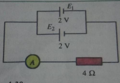 the internal resistance of each of the following cells E1 and E2 shown in the figure above is 2ohms