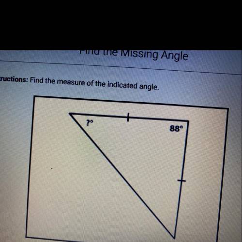 Instructions: Find the measure of the indicated angle