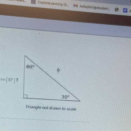 Question 1 of 14

600
Given the diagram below, what is sin (30*)?
300
Triangle not drawn to scale