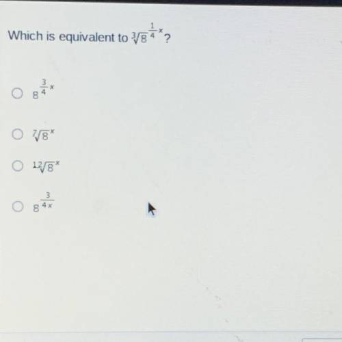 Which is equivalent to 3√8 1/4x?