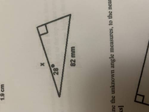 Determine the unknown side lengths, to the nearest tenth in the diagram provided