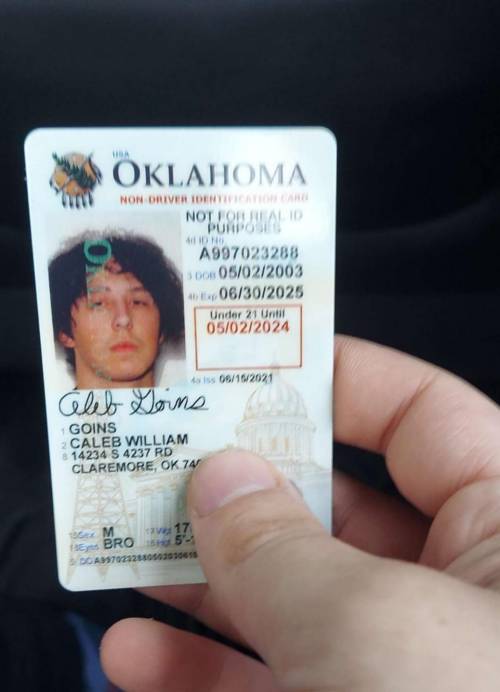 Ayy my brother's state id OK ​