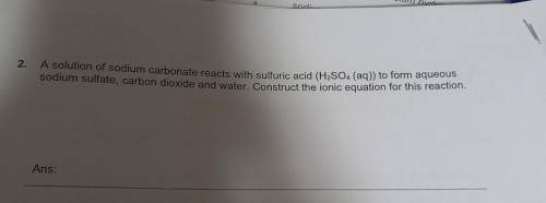 Hii pls helpnme to write out the ionic equation ​