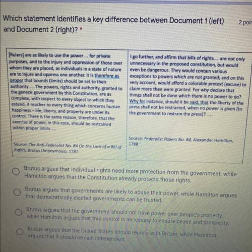 Which statement identifies a key difference between Document 1 (left)
and Document 2 (right)?