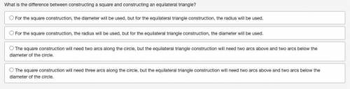 What is the difference between constructing a square and constructing an equilateral triangle? (PIC
