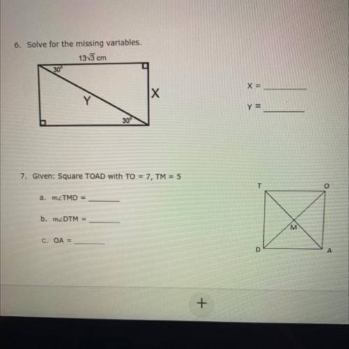 Help solve 6,and 7 please!!