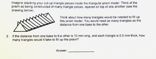 if the distance from one base to the other is 10 mm long and each triangle is 0.5 mm thick how many