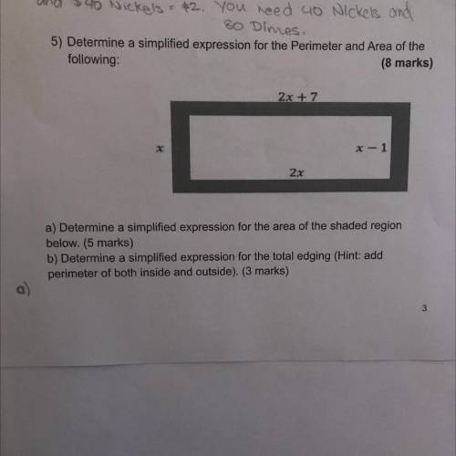 Determine a simplified expression , please help me on my exam.