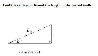 Find the value of x. Round the length to the nearest tenth.