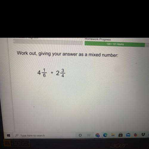 Work out giving ur answer as a mixed number