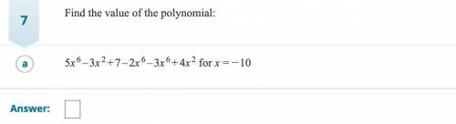 Find the value of the polynomial:
