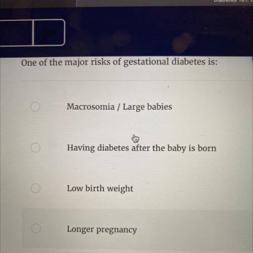 One of the major risks of gestational diabetes is: