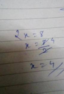 Find the value of x if it is a number between 8 and 2 exclusive?​