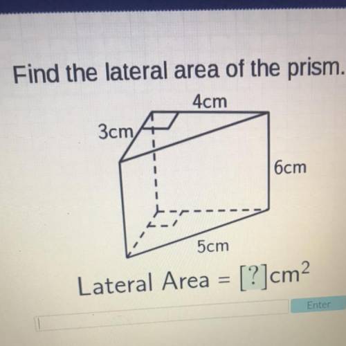 Need help Now
Find The Lateral Area Of The Prism