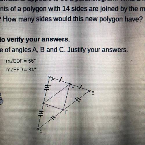 What are angles a,b and c