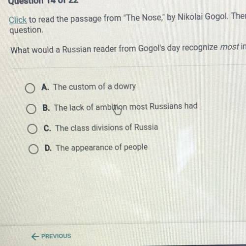 Click to read the passage from

The noise by Nikolai gogol what would a Russian reader from gogols