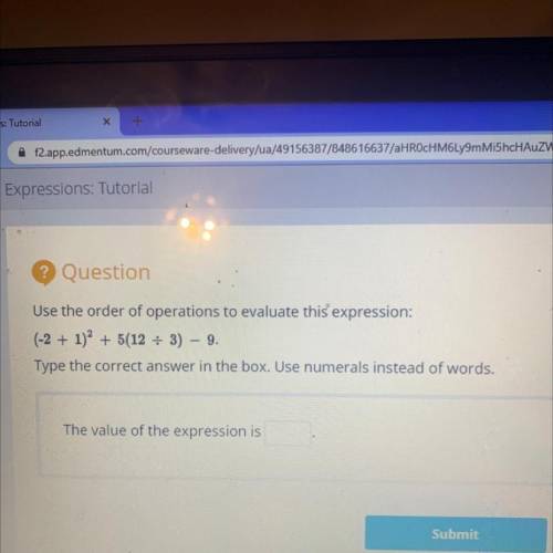 Use the order of operations to evaluate this expression (-2+1)