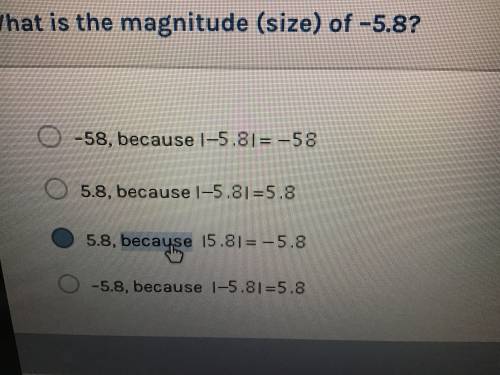 What is the magnitude (size) of -5.8?