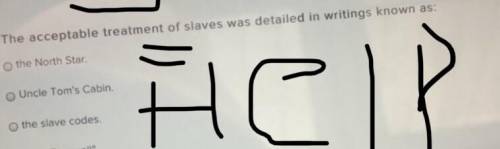The acceptable of slaves was detailed in writings known as ? ( no links aloud )