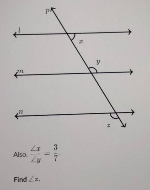 Linesl,mand n are parallel to each other and p is a transversal​