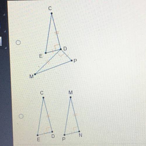 Which of these triangle pairs can be mapped to each other using a single translation?