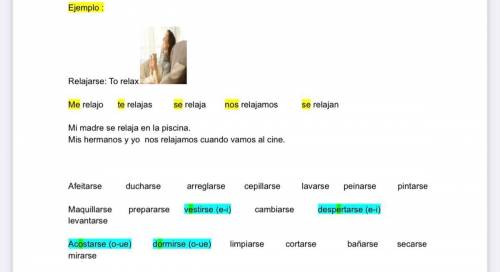 VERBOS REFLEXIVOS

Conjuga los siguientes verbos, escribe dos oraciones con cada uno de ellos y ag