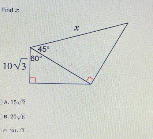 Find on x on this triangle