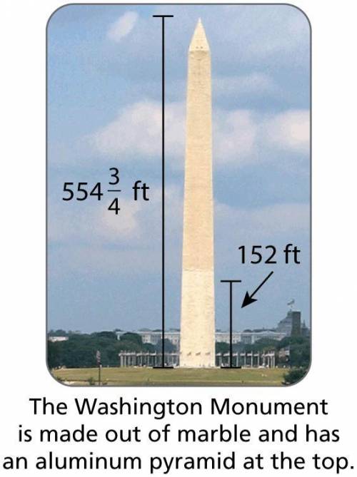 Please help me! I will give 

A picture shows the Washington Monument. The text below the p