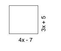Help
1) find the value of x
2)find length of a side of the square
