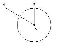 Is segment AB tangent to circle O shown in the diagram, for AB = 8, OB = 3.75, and AO = 10.25. Expl