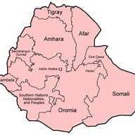 How many regions are there in Ethiopia?​