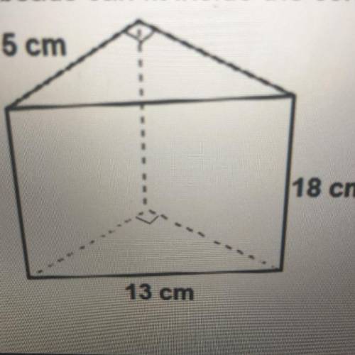 this triangular prism can contain that holds beads that are spherical and eac