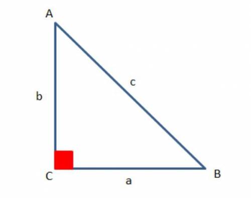 Solve the right triangle, ΔABC, for the missing side and angles to the nearest tenth given sides a