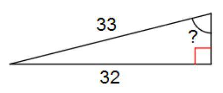 Find the measure of the indicated angle to the nearest degree.

A. 46
B. 76
C. 44
D. 14
