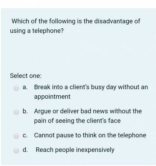 The following is the disadvantage of using a telephone?​