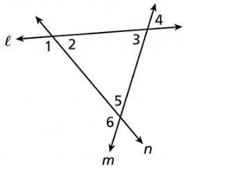 Identify the transversal for the angle pair <1 and <6.